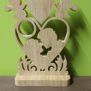 couple d'amoureux en bois