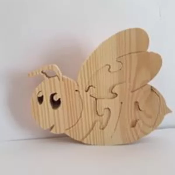 puzzle abeille en bois fait main