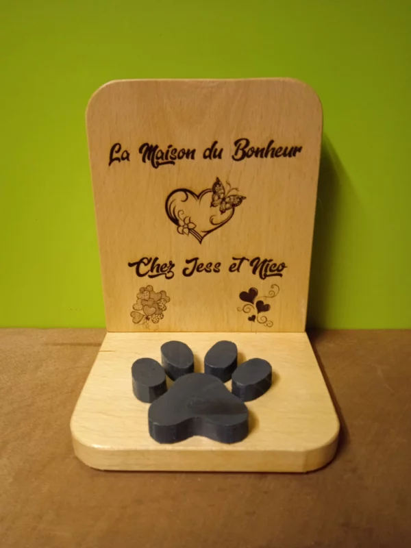 support tablette en bois personnalisé modèle patte