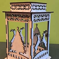 Lanterne bois de décoration