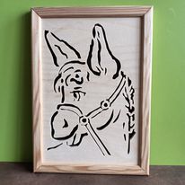 Tableaux Chantournés (loup, cheval, chat, âne) – Image 4